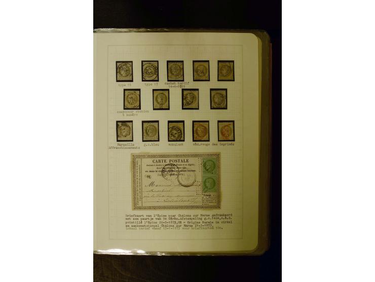 1849/1870, meist gestempelte Spezialsammlung mit einigen hundert Marken, schönen Briefstücken und vielen Briefen, dabei Paare