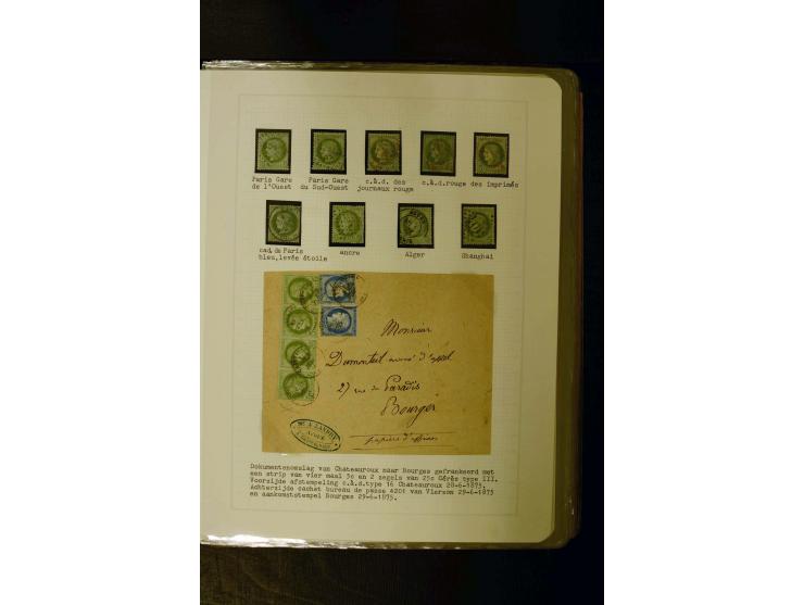 1849/1870, meist gestempelte Spezialsammlung mit einigen hundert Marken, schönen Briefstücken und vielen Briefen, dabei Paare
