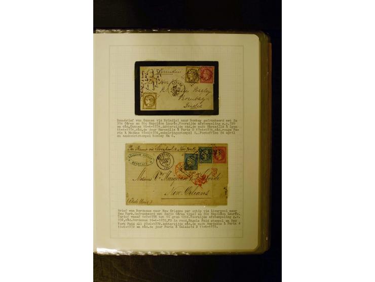1849/1870, meist gestempelte Spezialsammlung mit einigen hundert Marken, schönen Briefstücken und vielen Briefen, dabei Paare