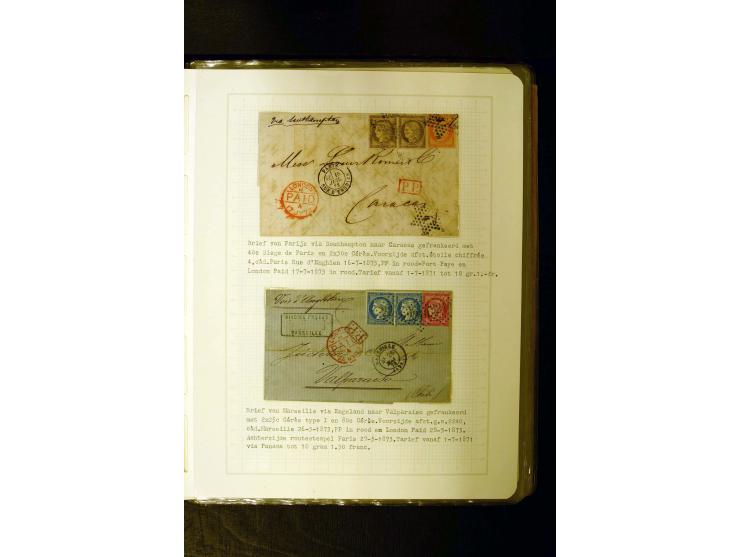 1849/1870, meist gestempelte Spezialsammlung mit einigen hundert Marken, schönen Briefstücken und vielen Briefen, dabei Paare