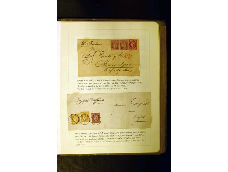 1849/1870, meist gestempelte Spezialsammlung mit einigen hundert Marken, schönen Briefstücken und vielen Briefen, dabei Paare