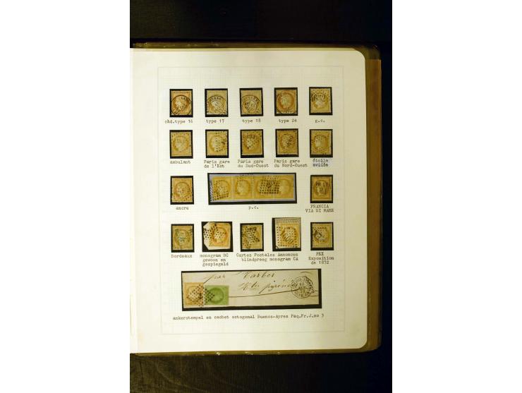 1849/1870, meist gestempelte Spezialsammlung mit einigen hundert Marken, schönen Briefstücken und vielen Briefen, dabei Paare