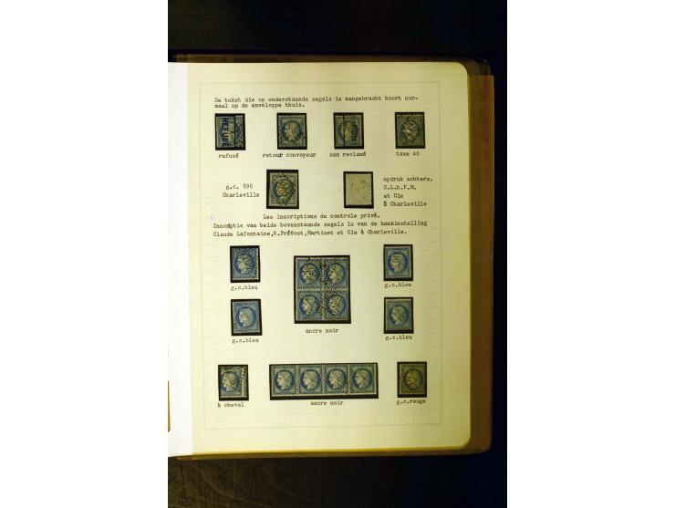 1849/1870, meist gestempelte Spezialsammlung mit einigen hundert Marken, schönen Briefstücken und vielen Briefen, dabei Paare