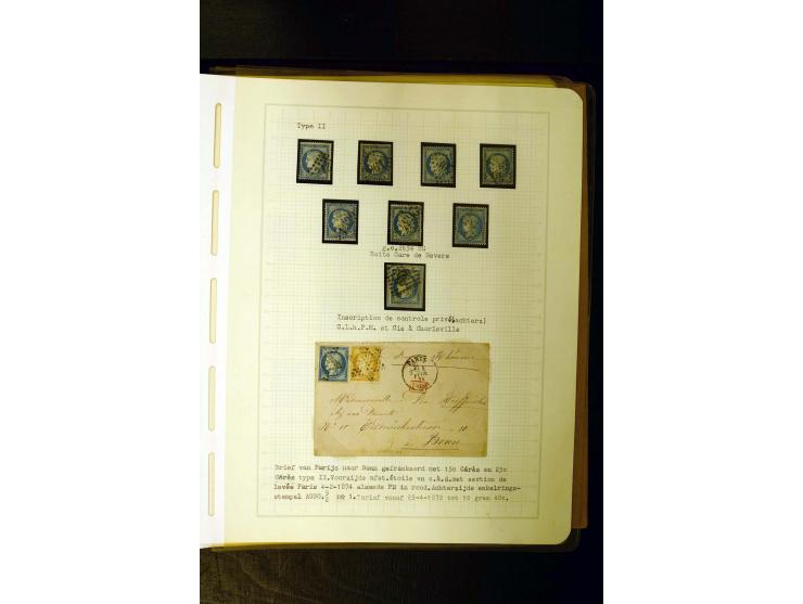 1849/1870, meist gestempelte Spezialsammlung mit einigen hundert Marken, schönen Briefstücken und vielen Briefen, dabei Paare