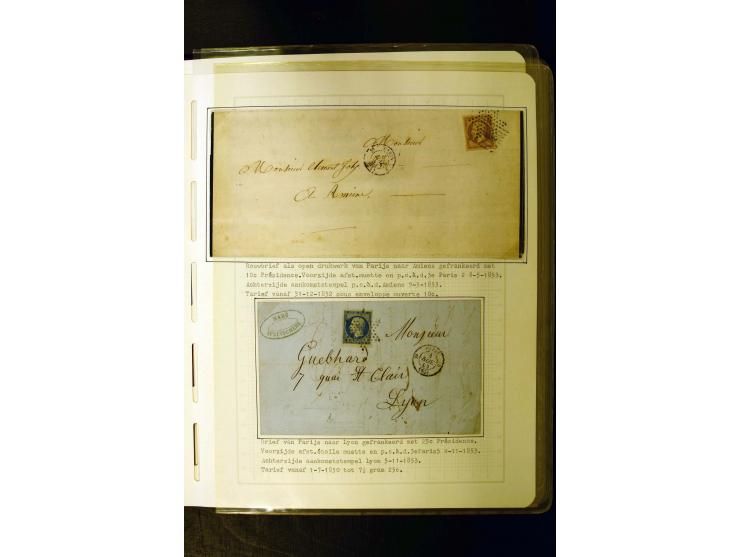 1849/1870, meist gestempelte Spezialsammlung mit einigen hundert Marken, schönen Briefstücken und vielen Briefen, dabei Paare
