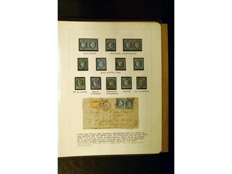 1849/1870, meist gestempelte Spezialsammlung mit einigen hundert Marken, schönen Briefstücken und vielen Briefen, dabei Paare