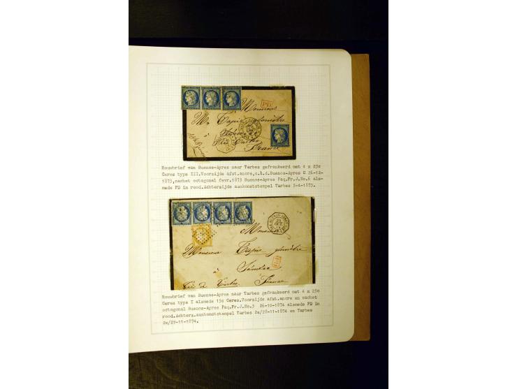 1849/1870, meist gestempelte Spezialsammlung mit einigen hundert Marken, schönen Briefstücken und vielen Briefen, dabei Paare