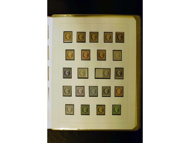 1849/1870, meist gestempelte Spezialsammlung mit einigen hundert Marken, schönen Briefstücken und vielen Briefen, dabei Paare
