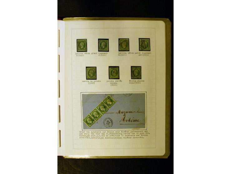 1849/1870, meist gestempelte Spezialsammlung mit einigen hundert Marken, schönen Briefstücken und vielen Briefen, dabei Paare