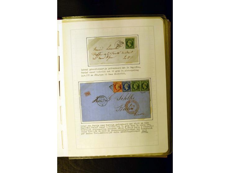 1849/1870, meist gestempelte Spezialsammlung mit einigen hundert Marken, schönen Briefstücken und vielen Briefen, dabei Paare
