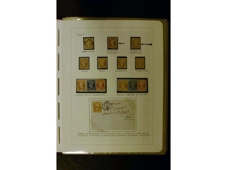 1849/1870, meist gestempelte Spezialsammlung mit einigen hundert Marken, schönen Briefstücken und vielen Briefen, dabei Paare