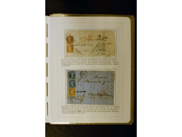 1849/1870, meist gestempelte Spezialsammlung mit einigen hundert Marken, schönen Briefstücken und vielen Briefen, dabei Paare