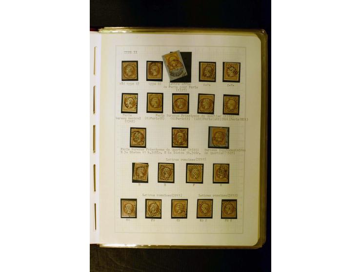 1849/1870, meist gestempelte Spezialsammlung mit einigen hundert Marken, schönen Briefstücken und vielen Briefen, dabei Paare