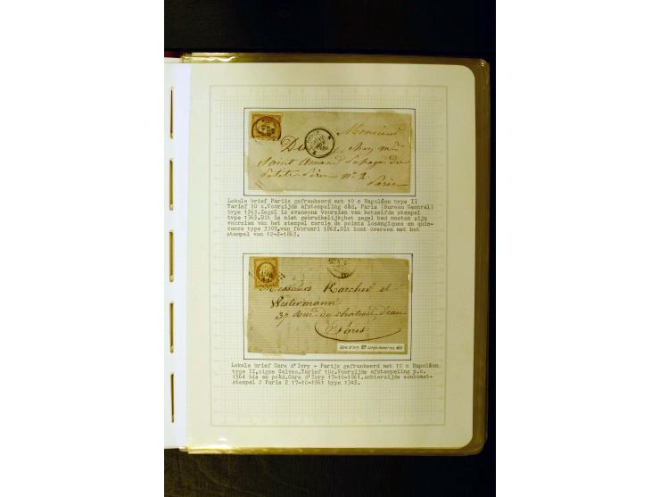 1849/1870, meist gestempelte Spezialsammlung mit einigen hundert Marken, schönen Briefstücken und vielen Briefen, dabei Paare