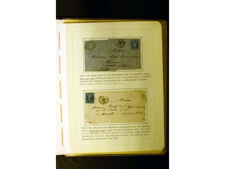 1849/1870, meist gestempelte Spezialsammlung mit einigen hundert Marken, schönen Briefstücken und vielen Briefen, dabei Paare