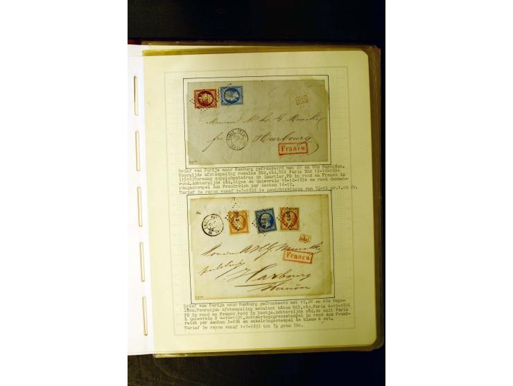 1849/1870, meist gestempelte Spezialsammlung mit einigen hundert Marken, schönen Briefstücken und vielen Briefen, dabei Paare