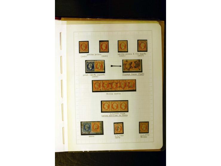 1849/1870, meist gestempelte Spezialsammlung mit einigen hundert Marken, schönen Briefstücken und vielen Briefen, dabei Paare