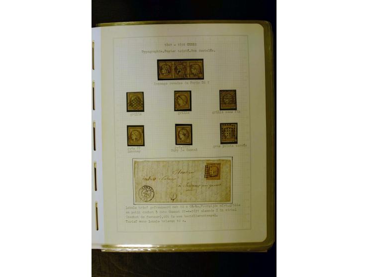 1849/1870, meist gestempelte Spezialsammlung mit einigen hundert Marken, schönen Briefstücken und vielen Briefen, dabei Paare