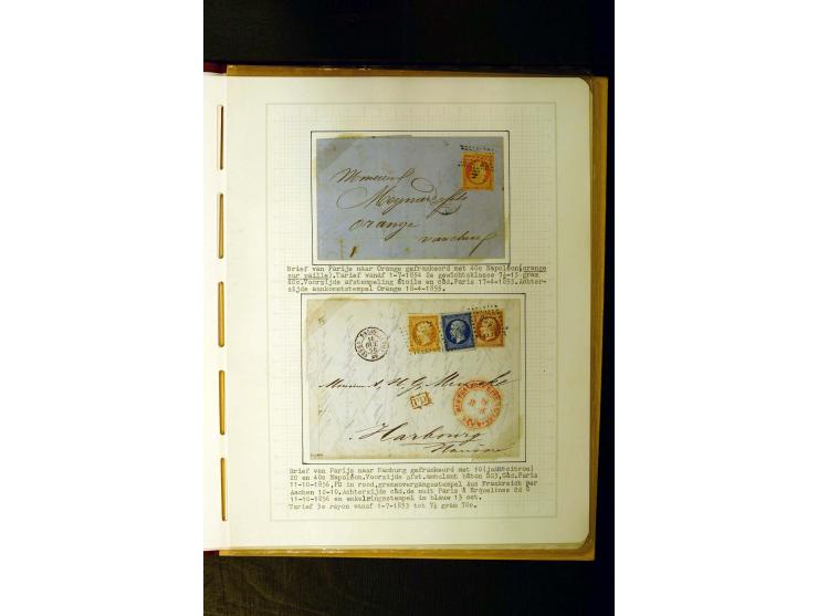 1849/1870, meist gestempelte Spezialsammlung mit einigen hundert Marken, schönen Briefstücken und vielen Briefen, dabei Paare