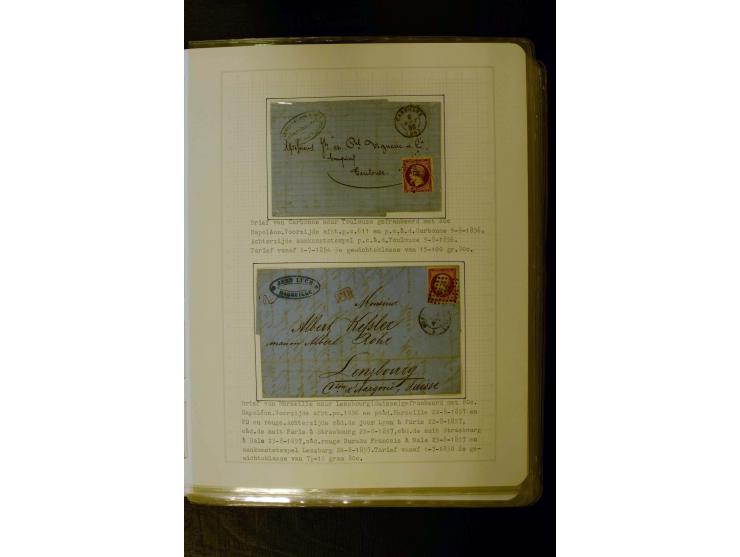 1849/1870, meist gestempelte Spezialsammlung mit einigen hundert Marken, schönen Briefstücken und vielen Briefen, dabei Paare