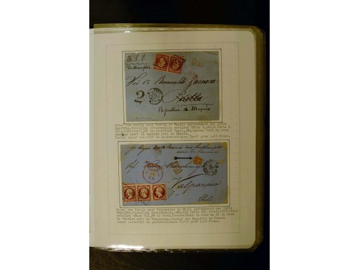 1849/1870, meist gestempelte Spezialsammlung mit einigen hundert Marken, schönen Briefstücken und vielen Briefen, dabei Paare