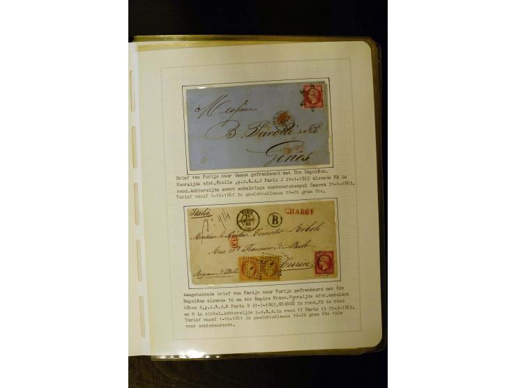 1849/1870, meist gestempelte Spezialsammlung mit einigen hundert Marken, schönen Briefstücken und vielen Briefen, dabei Paare