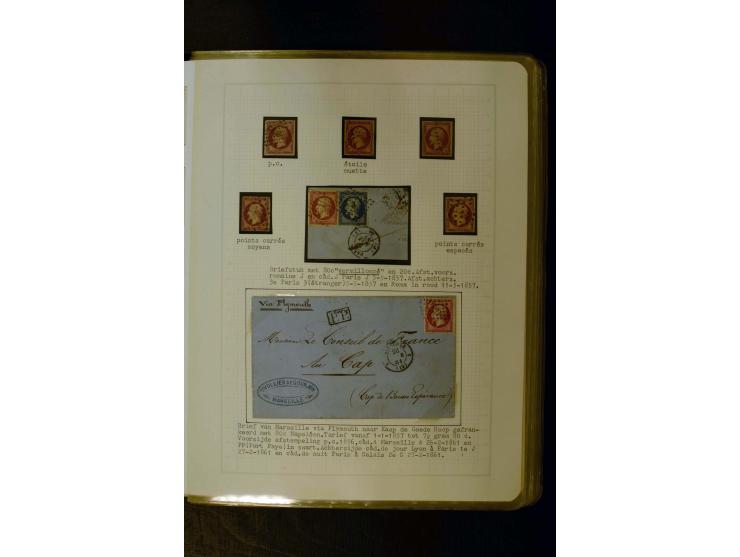 1849/1870, meist gestempelte Spezialsammlung mit einigen hundert Marken, schönen Briefstücken und vielen Briefen, dabei Paare