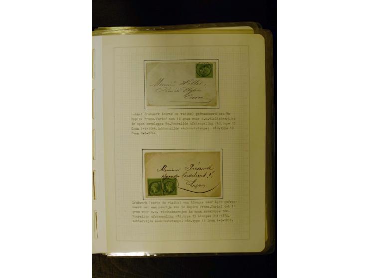 1849/1870, meist gestempelte Spezialsammlung mit einigen hundert Marken, schönen Briefstücken und vielen Briefen, dabei Paare