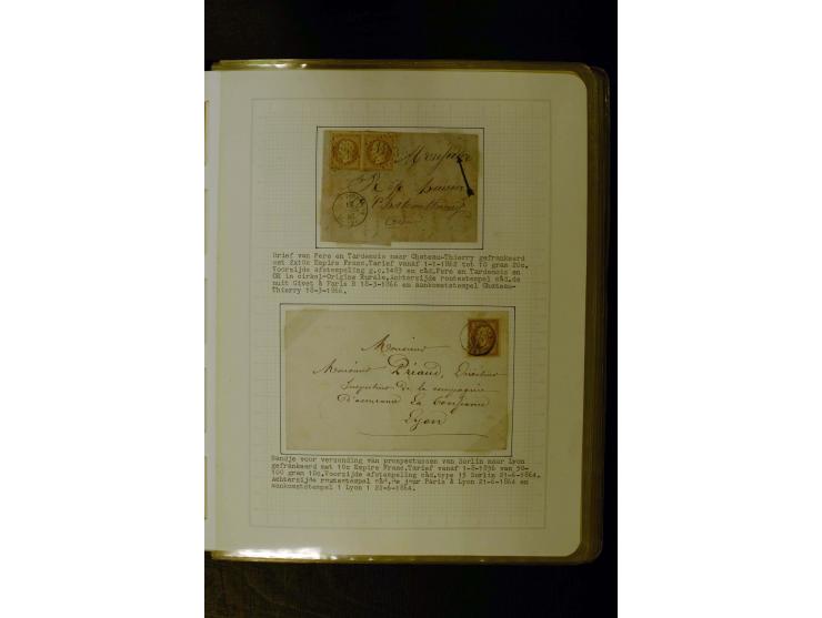 1849/1870, meist gestempelte Spezialsammlung mit einigen hundert Marken, schönen Briefstücken und vielen Briefen, dabei Paare