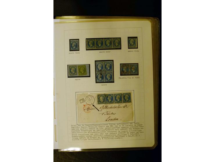 1849/1870, meist gestempelte Spezialsammlung mit einigen hundert Marken, schönen Briefstücken und vielen Briefen, dabei Paare