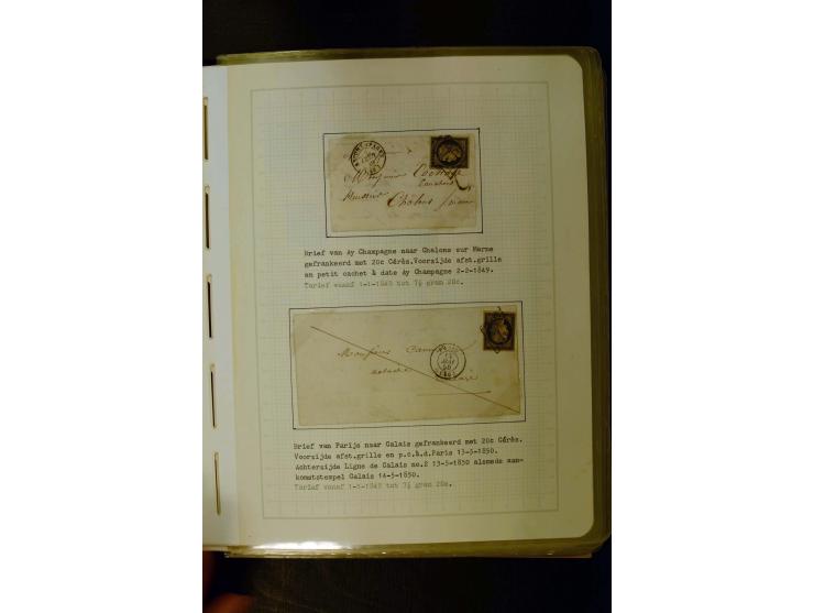 1849/1870, meist gestempelte Spezialsammlung mit einigen hundert Marken, schönen Briefstücken und vielen Briefen, dabei Paare