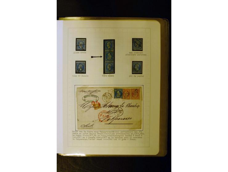 1849/1870, meist gestempelte Spezialsammlung mit einigen hundert Marken, schönen Briefstücken und vielen Briefen, dabei Paare