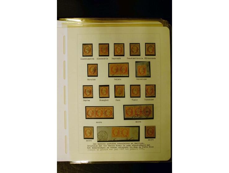1849/1870, meist gestempelte Spezialsammlung mit einigen hundert Marken, schönen Briefstücken und vielen Briefen, dabei Paare
