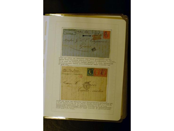 1849/1870, meist gestempelte Spezialsammlung mit einigen hundert Marken, schönen Briefstücken und vielen Briefen, dabei Paare