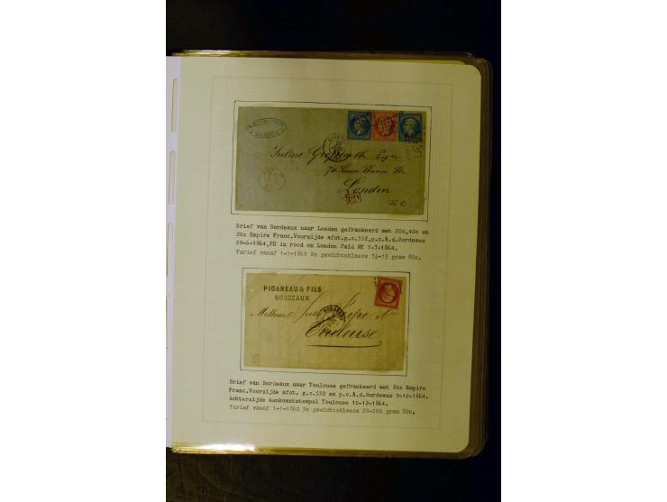 1849/1870, meist gestempelte Spezialsammlung mit einigen hundert Marken, schönen Briefstücken und vielen Briefen, dabei Paare