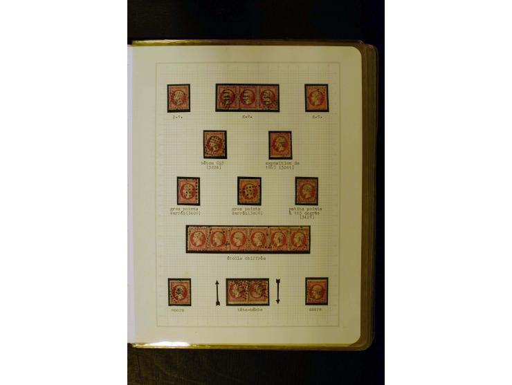 1849/1870, meist gestempelte Spezialsammlung mit einigen hundert Marken, schönen Briefstücken und vielen Briefen, dabei Paare