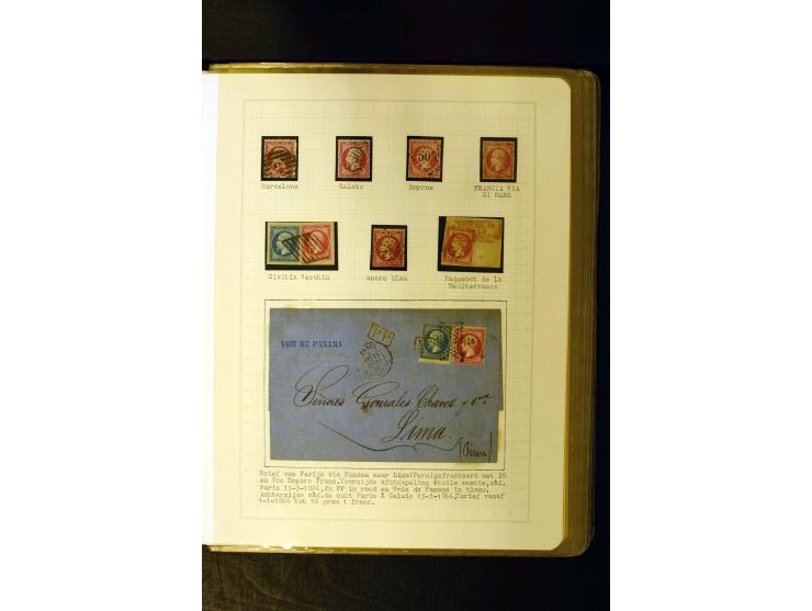 1849/1870, meist gestempelte Spezialsammlung mit einigen hundert Marken, schönen Briefstücken und vielen Briefen, dabei Paare