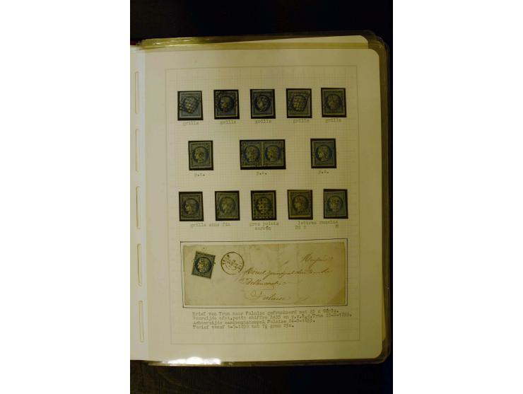 1849/1870, meist gestempelte Spezialsammlung mit einigen hundert Marken, schönen Briefstücken und vielen Briefen, dabei Paare