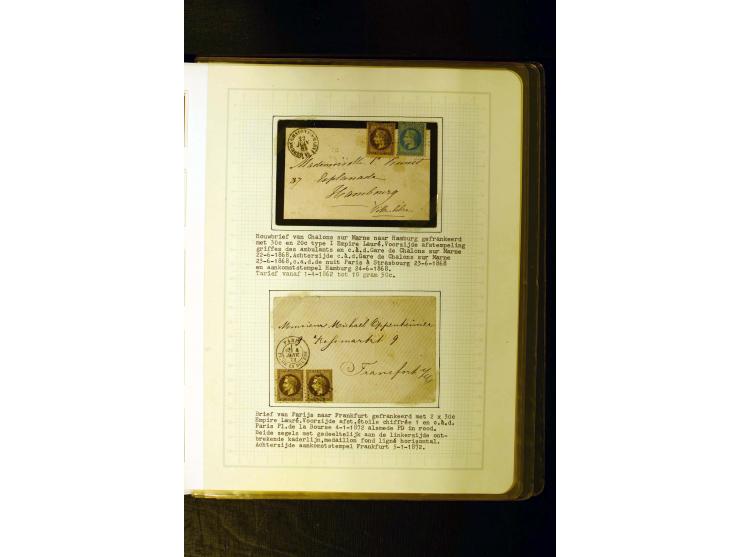1849/1870, meist gestempelte Spezialsammlung mit einigen hundert Marken, schönen Briefstücken und vielen Briefen, dabei Paare