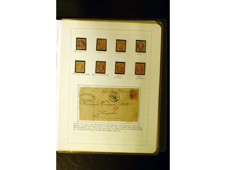 1849/1870, meist gestempelte Spezialsammlung mit einigen hundert Marken, schönen Briefstücken und vielen Briefen, dabei Paare