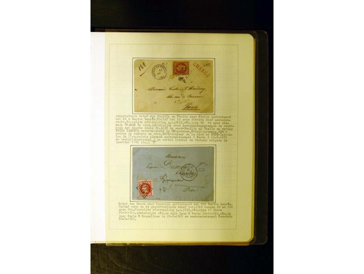 1849/1870, meist gestempelte Spezialsammlung mit einigen hundert Marken, schönen Briefstücken und vielen Briefen, dabei Paare