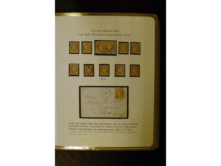 1849/1870, meist gestempelte Spezialsammlung mit einigen hundert Marken, schönen Briefstücken und vielen Briefen, dabei Paare
