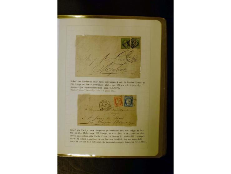 1849/1870, meist gestempelte Spezialsammlung mit einigen hundert Marken, schönen Briefstücken und vielen Briefen, dabei Paare