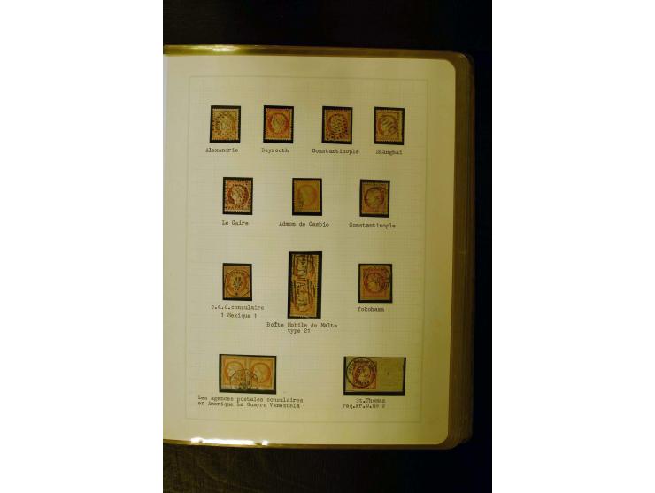 1849/1870, meist gestempelte Spezialsammlung mit einigen hundert Marken, schönen Briefstücken und vielen Briefen, dabei Paare