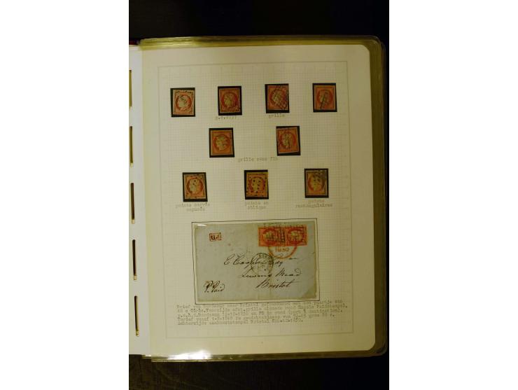 1849/1870, meist gestempelte Spezialsammlung mit einigen hundert Marken, schönen Briefstücken und vielen Briefen, dabei Paare