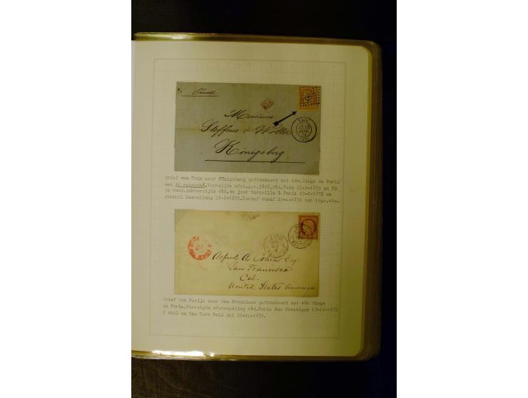 1849/1870, meist gestempelte Spezialsammlung mit einigen hundert Marken, schönen Briefstücken und vielen Briefen, dabei Paare