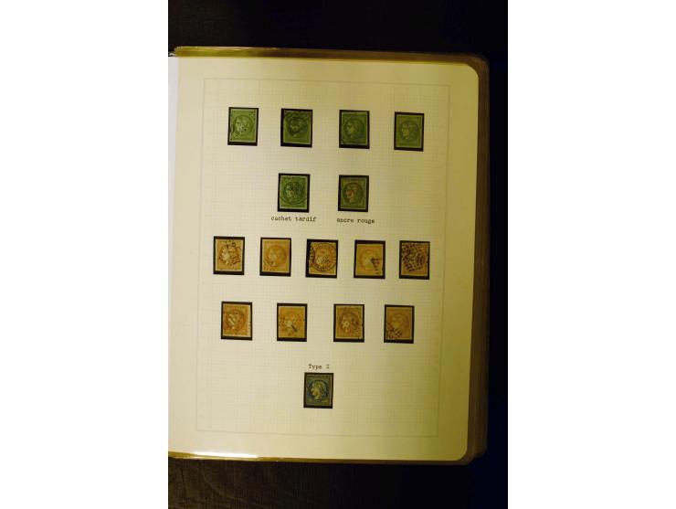 1849/1870, meist gestempelte Spezialsammlung mit einigen hundert Marken, schönen Briefstücken und vielen Briefen, dabei Paare