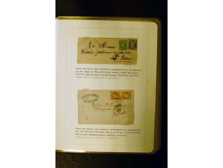 1849/1870, meist gestempelte Spezialsammlung mit einigen hundert Marken, schönen Briefstücken und vielen Briefen, dabei Paare