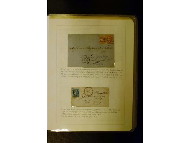 1849/1870, meist gestempelte Spezialsammlung mit einigen hundert Marken, schönen Briefstücken und vielen Briefen, dabei Paare