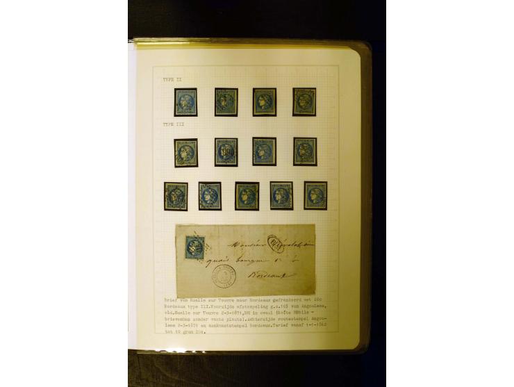 1849/1870, meist gestempelte Spezialsammlung mit einigen hundert Marken, schönen Briefstücken und vielen Briefen, dabei Paare